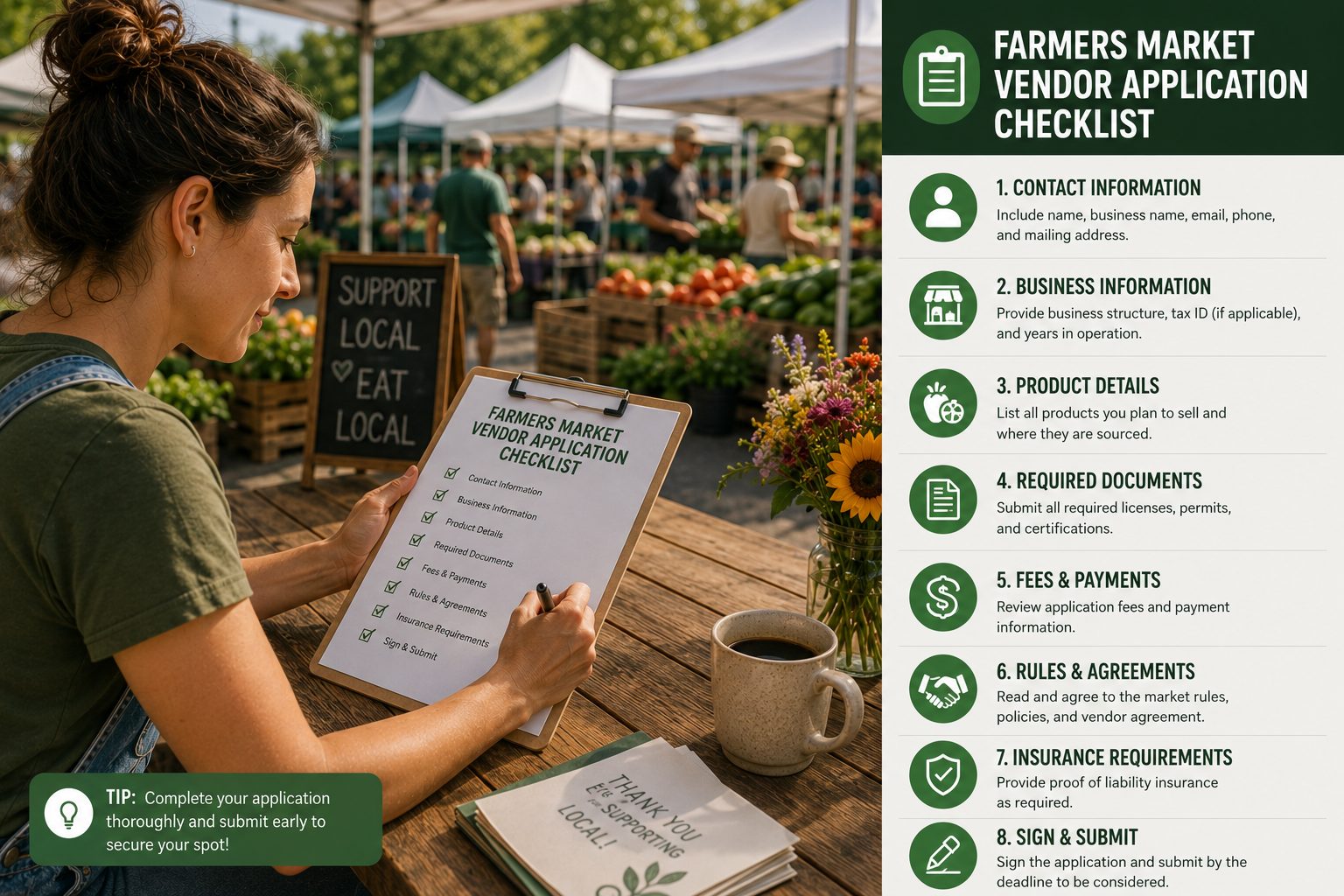 Farmers Market Vendor Application Checklist