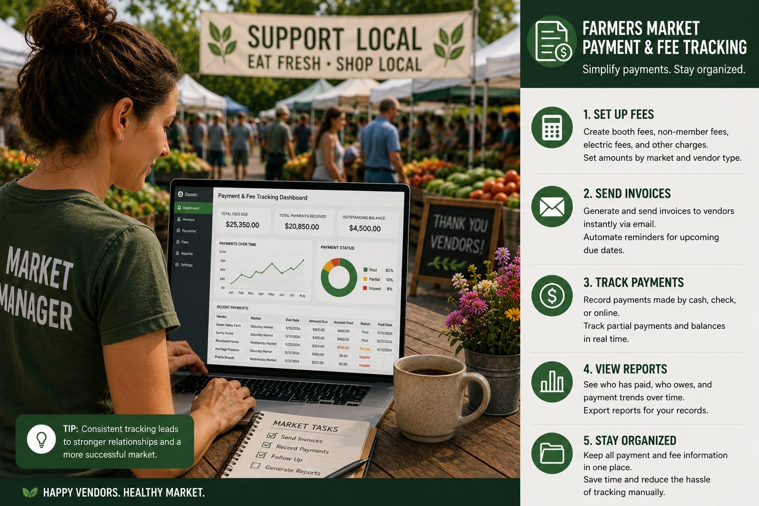Farmers Market Payment and Fee Tracking